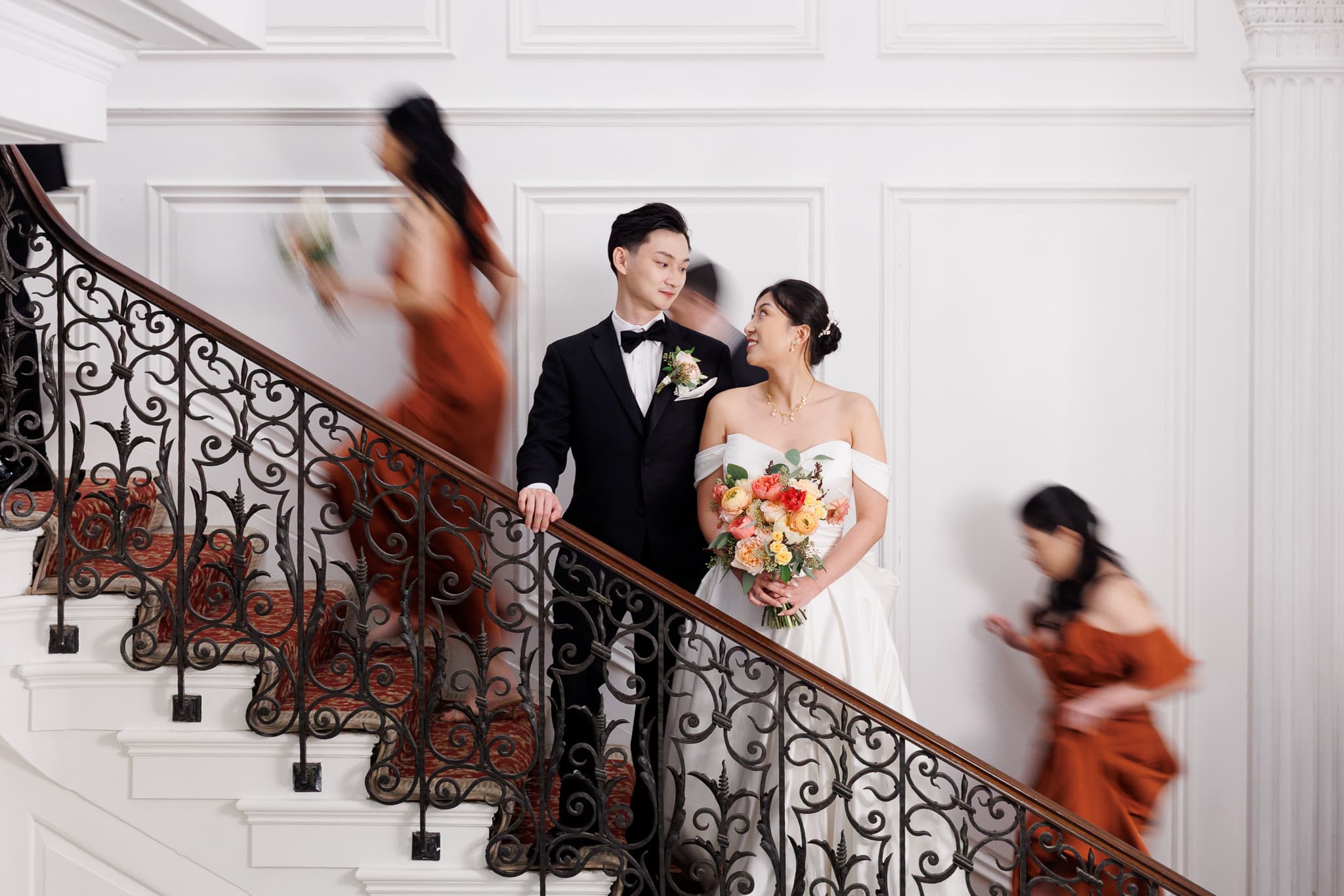 Felicity & Leon staircase group